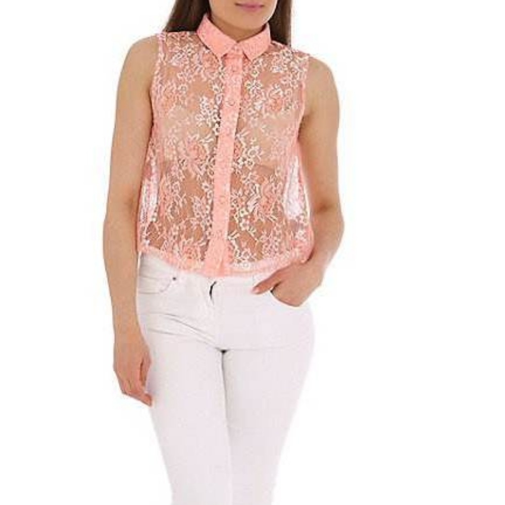 *SOLD*A S by Anna Smith sheer lace midi top.